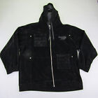 Southpole Jacket Mens 2Xl Xxl Black Poly Suede Full Zip Hooded Coat Outdoor Y2k