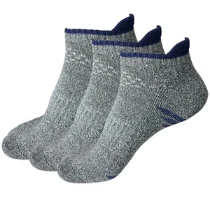 3 pairs Mens Low Cut Ankle Athletic Bottom Cushioned Running Sports Cotton Socks - Picture 1 of 13