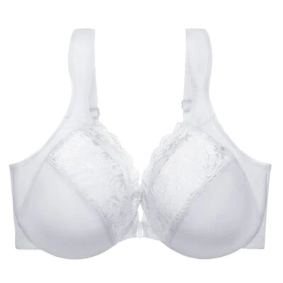New Ladies Bras Front Closure Unpadded Brassiere Plus Size Full Cup Underwear BH - Image 1 of 4