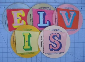 Elvis Presley 5 Record Set 45 Rpm Spells E..L..V..I..S Picture Disc Maybellene  - Picture 1 of 12
