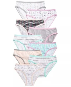 Maidenform UNICORN PARTY Little & Big Girls 9-Pk.Cotton Bikini Underwear, US 12 - Picture 1 of 1