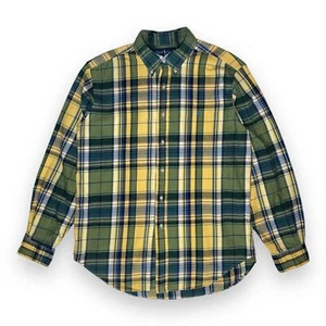 Camisa Oxford Ralph Lauren Calce Clásico Franela Cuadros Años 90 RARA De Colección Para Hombre Talla L - Imagen 1 de 8