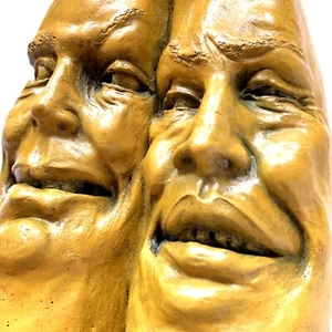 Original Whimsical Folk Art Banana Face Sculpture, Hangs on Wall, Indoor Outdoor - Picture 1 of 12