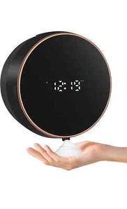 Dispensador automático de jabón espuma baño montaje en pared espuma recargable negro - Imagen 1 de 11