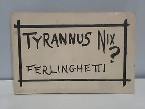 1969 Lawrence Ferlinghetti "Tyrannus Nix?" New Directions Paperbook Beat Poetry - Imagen 1 de 9