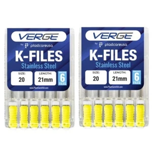 2x Größe 20 21mm Endo K-Feilen, Dental Endodontische K Feilen (Edelstahl) - Bild 1 von 7