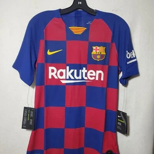FC Barcelona Soccer Jersey Men's Small Blue Football Logo Blank Vapor NWT - Picture 1 of 13