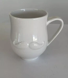 NEW Jonathan Adler Mustache Lips Mug Mr. and Mrs. 2 Sided Muse Hand Sculptured - Picture 1 of 6