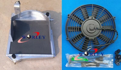 Aluminum Radiator + FAN for Austin Healey Sprite Bugeye / MG Midget 948 / 1098 — 第 1/4 张图片