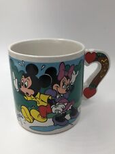 VTG 80s Disney Mickey Minnie Mouse Goofy Cupid Valentines Day Theme Applause Mug