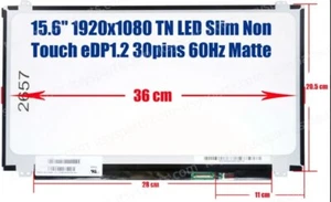 New Laptop Screen ASUS X540L NT156FHM-N41 V8.1 WUXGA FHD LED 30pin EDP - Bild 1 von 12