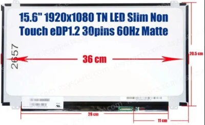 New Laptop Screen ASUS X540L NT156FHM-N41 V8.1 WUXGA FHD LED 30pin EDP - Bild 1 von 4