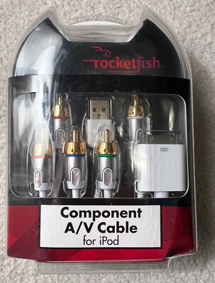 (#86) Cable A/V componente Rocketfish para IPOD, 6 pies.  RF-IPODAV Foto 1 de 2