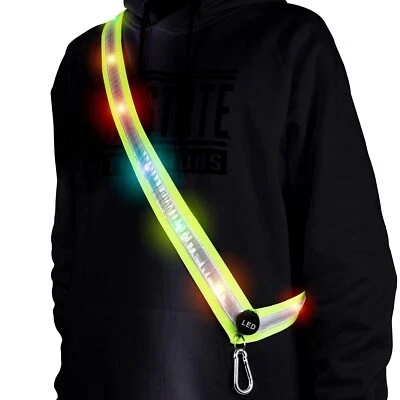 LED Reflective Running Gear High Visibility LED Flashing Sash Outdoor Running... - Image 1 of 4