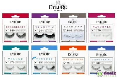 Eylure Reusable False Black Eyelashes Extension Adhesive Eye Lash Style Beauty - Image 1 of 2