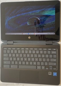 HP  X360 11.6" Chromebook 2-in-1 TOUCHSCREEN ,4GB RAM, 32GB eMMC , *SEE PHOTOS* - Picture 1 of 10