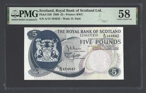 Scotland 5 Pounds 1969 P330 About Uncirculated - Picture 1 of 2