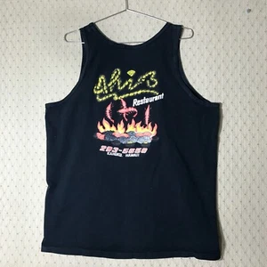 Vintage Ahi’s Restaurant Kahuku Hawaii Tank Top XL Single Stitch USA Made SHIRT - Picture 1 of 9