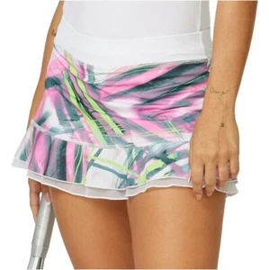 Sofibella skirt UV Colors 14 Inch Tennis Skort- wild blooms pink white sz XS - Picture 1 of 6
