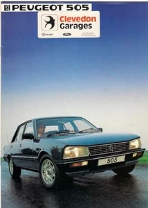 Peugeot 505 Saloon 1983-84 UK Market Sales Brochure GL GLD GR GRD Turbo GTi GTD - Picture 1 of 1