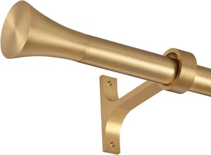 Gardinenstange Gardinenstange in warmem Gold verstellbar von 28-48" Wand- oder Deckenhalterung - Bild 1 von 6
