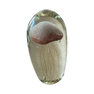 Vintage Mid Century Murano massive Kunst Glas Qualle Blase Briefbeschwerer 6" hoch - Bild 1 von 4