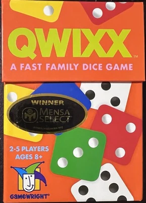 Qwixx Dice Game Gamewright 2014 Mensa Select Full Pad of Score Sheets Mint Cond! - Image 1 of 2