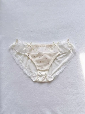 US-M Корейский бренд милый розовый узор шифоновое оборки гладкий нейлон бант трусики - Изображение 1 из 4