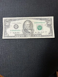 Old United States paper currency, $50.00 bill from 1993 - Picture 1 of 4