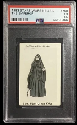 1983 star wars nellba #268 emperor; copyright SSP on front PSA 1.5  (POP 2, 4^) - Image 1 of 3