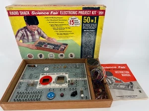 Radio Shack Science Fair 50-in-1 Bausatz #201 unvollständig Vintage 70er MINT-Projekt - Bild 1 von 8