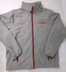 Budweiser/Bud Light Full Zip Vendor/Dealer Grey Fleece Lined Jacket Mens XL - Picture 1 of 11