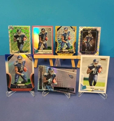 A.J. Brown 2019 Rookie Parallels & Inserts (7) Card RC Lot - Image 1 of 4