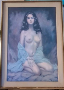Larry Garrison "Vincent" Akt Frau Original Ölgemälde auf Masonit wunderschön - Bild 1 von 21