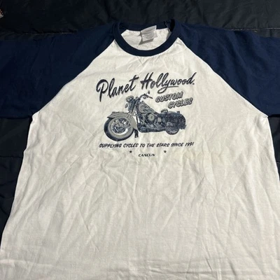 Camisa De Colección Planet Hollywood Para Hombre XL Cancún Ciclos Personalizados Foto 1 de 3
