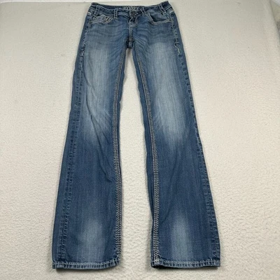 Rock & Roll Riding Jeans Women 26x38 Fits 26x35 Boot Cut Western Denim Blue - Image 1 of 4