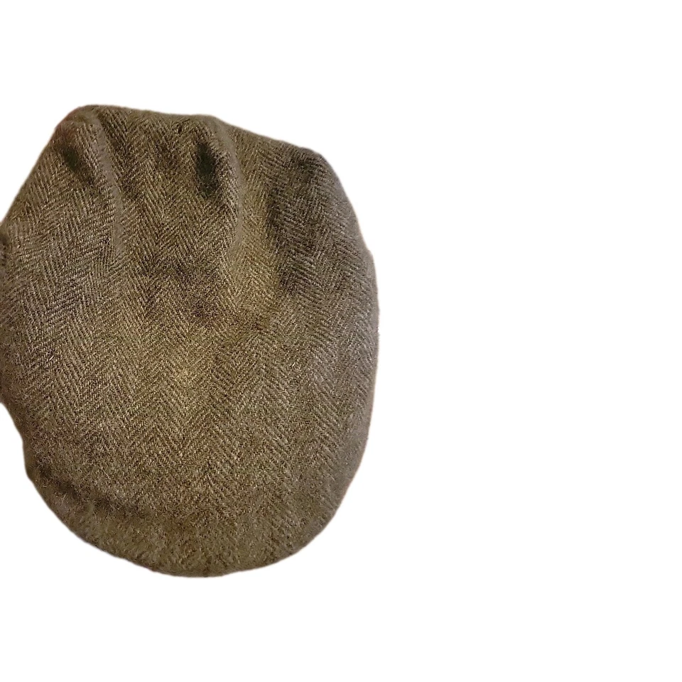 Polo Ralph Lauren Green Brown Wool  Flat Cap Hat S/M Tweed Cabbie Newsboy 41381 - Image 1 of 4