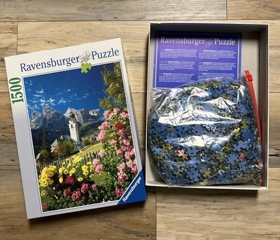 23X33 Italy's Dolomites Mountains Church-1500 Piece Ravensburger Puzzle #162147 - Image 1 of 4