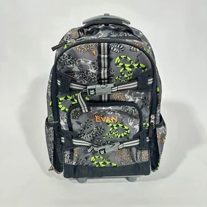 Mochila con ruedas Pottery Barn Kids Evan Snakes gris con asa extensible - Imagen 1 de 12