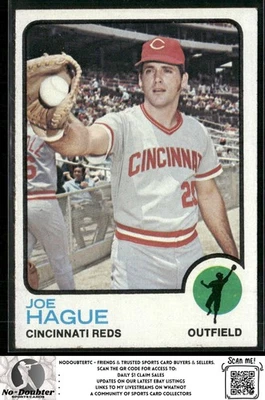 1973 Topps #447 Joe Hague Cincinnati Reds 73TB - Image 1 of 2