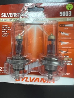 Sylvania SilverStar Ultra 9003 HB2 H4 60/55W Two Bulbs Head Light Set 6018/OB - Image 1 of 2