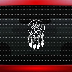 Dreamcatcher #2 Native American Car Decal Window Sticker Bear Paw (20 COLORS!) - Picture 1 of 1
