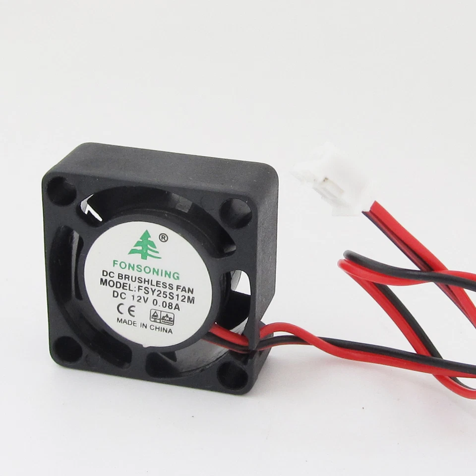 50pcs Brushless DC Cooling Fan 25x25x10mm 25mm 2510 12V 0.08A 5 blades 2pin - Image 1 of 4