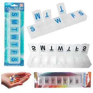 Weekly Pill Box Organizer Jumbo Case Medicine Storage Vitamin Tablet Holder New - Picture 1 of 1