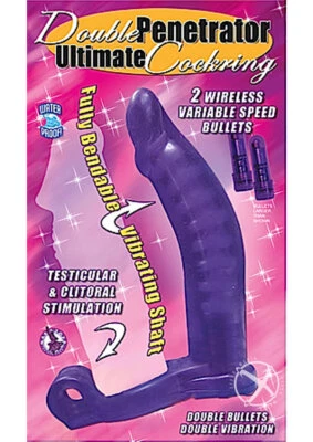  Double Penetrator Cockring Purple  - Image 1 of 3