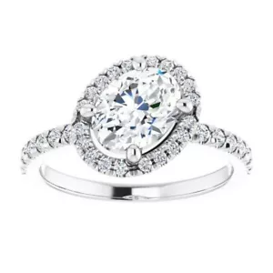 1 ct Oval Cut D-VVS1 Moissanite Wedding Engagement Ring S925 Sterling Silver - Picture 1 of 12
