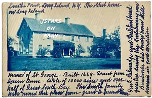 1900s SMITH POINT, LI, NY, MANOR OF ST. GEORGE BLUE REAL PHOTO POSTCARD RPPC - Picture 1 of 2