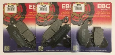 EBC Organic FRONT and REAR Disc Brake Pads Fits KAWASAKI ER6F / ER6N - Image 1 of 4
