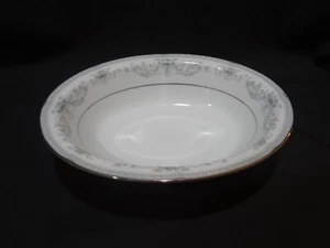 Noritake China Colburn - Oval Serving Bowl - White with Blue Roses - Picture 1 of 6