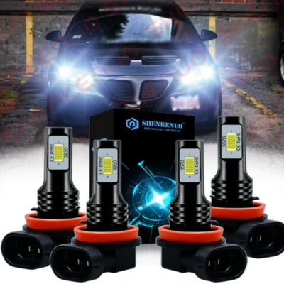 Для Pontiac G6 2005 2006 2007-2010 -4 x 6000K белый светодиодный фары лампа дальнего/ближнего света - Изображение 1 из 4